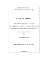 Xây dựng chương trình đào tạo ngành điện công nghiệp và dân dụng theo modul tại trường trung học điện tử   điện lạnh hà nội 