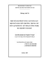 Một số giải pháp nâng cao năng lực đội ngũ giáo viên trường trung cấp dân lập kinh tế   kỹ thuật công nghệ hà nội đến năm 2015 