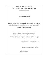 Xây dựng bài giảng điện tử cho môn kỹ thuật điện tử và thí nghiệm giảng dạy tại trường trung cấp nghề số 11 