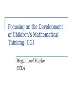 141_Focusing on the Development of Children’s Mathematical Thinking: CGI