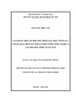 Vận dụng một số phương pháp dạy học tích cực giảng dạy phần kỹ thuật điện môn công nghệ 12 tại trường THPT xuân mai 