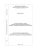 Ứng dụng học điện tử trong kiểm tra đánh giá hết học phần một số môn học tại trường đại học điều dưỡng nam định 