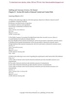 Test bank auditing and assurance an integrated approach 14th arens chapter 10 