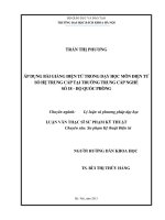 Áp dụng bài giảng điện tử trong dạy học môn điện tử số hệ trung cấp tại 