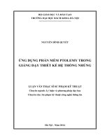 Ứng dụng phần mềm ptolemy trong giảng dạy thiết kệ hệ thống nhúng  