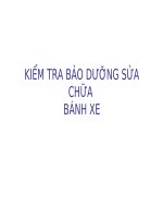 Tài liệu sửa chữa, bảo dưỡng ô tô. Phần vành và lốp