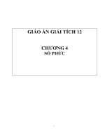 Giáo án Giai tich 12   chuong 4 đầy đủ 3 cột