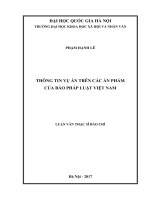 Thông tin vụ án trên các ấn phẩm của báo pháp luật việt nam 