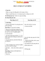 Giáo án TNXH 2 bài 1: Cơ quan vận động