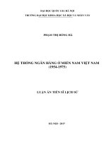Hệ thống ngân hàng ở miền nam việt nam (1954 1975) 