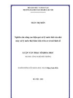 Nghiên cứu nâng cao hiệu quả xử lý nước thải của nhà máy xử lý nước thải kim liên trên cơ sở mô hình số  