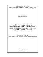 Nhân vật trẻ em trong phim truyện điện ảnh việt nam (qua con chim vành khuyên, mẹ vắng nhà, bi, đừng sợ) 