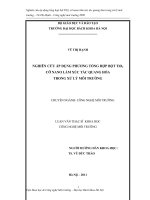 Nghiên cứu áp dụng phương pháp tổng hợp bột tio2 cỡ nano làm xúc tác quang hóa trong xử lý môi trường 