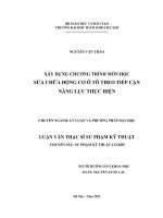 Xây dựng chương trình môn học sửa chữa động cơ ô tô theo tiếp cận năng lực thực hiện 