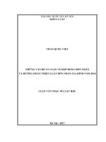 Những vấn đề lý luận về hợp đồng hôn nhân và hướng hoàn thiện luật hôn nhân gia đình năm 2014 