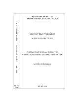 Phương pháp sư phạm tương tác và ứng dụng trong dạy học môn tin học 