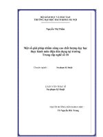 Một số giải pháp nhằm nâng cao chất lượng dạy học thực hành môn điện dân dụng tại trường trung cấp nghề số 18 