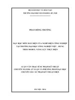 Dạy học môn máy điện của nghề điện công nghiệp tại trường đại học công nghiệp việt   hung theo modul năng lực thực hiện 