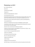 hướng dẫn sử dụng các công cụ cơ bản photoshop css