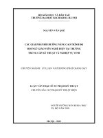 Các giải pháp bồi dưỡng nâng cao trình độ đội ngũ giáo viên dạy nghề điện tại trường trung cấp kỹ thuật và nghiệp vụ vinh 