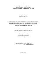 Chuyển đổi chương trình đào tạo ngành sư phạm kỹ thuật nông nghiệp tại trường đại học nông nghiệp i theo học chế tín chỉ 