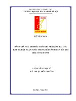 Đánh giá mức độ phát thải khí nhà kính tại các khu hệ đất ngập nước trong bối cảnh biến đổi khí hậu ở việt nam 