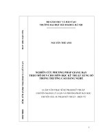 Nghiên cứu phương pháp giảng dạy theo mô đun cho môn học kỹ thuật xung số trong trường cao đẳng nghề 