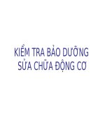 tài liệu bảo dưỡng, sửa chữa ô tô, phần động cơ