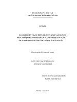 Đánh giá hiện trạng triển khai sản xuất sạch hơn và đề xuất biện pháp nhằm thúc đẩy chiến lược sản xuất sạch hơn trong ngành công nghiệp ở thái nguyên 
