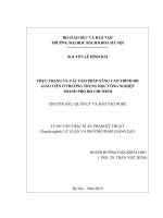 Thực trạng và các giải pháp nâng cao trình độ giáo viên ở trường trung học công nghiệp thành phố hồ chí minh 