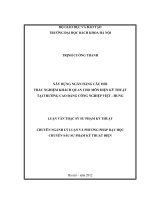 Xây dựng ngân hàng câu hỏi trắc nghiệm khách quan cho môn điện kỹ thuật tại trường cao đẳng công nghiệp việt   hung 