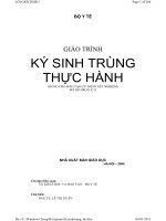 Ký sinh trùng thực hành đào tạo Cử Nhân Xét Nghiệm bộ Y tế