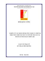 Nghiên cứu xác định chế độ công nghệ của thiết bị nhiệt phân nhiệt độ thấp tái chế phế thải giày da thành sản phẩm dạng nhiên liệu 