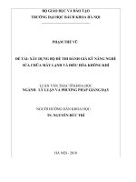 Xây dựng bộ đề thi đánh giá kỹ năng nghề sửa chữa thiết bị điện công nghiệp 