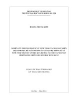 Nghiên cứu phương pháp xử lý nước thải của nhà máy nhiên liệu sinh học, đề xuất phương án cải tạo hệ thống xử lý nước thải nhằm xử lý hiệu quả độ màu và COD của nhà máy bioethanol  