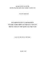 Xác định nguồn và thành phần tài liệu nghe nhìn nộp vào các trung tâm lưu trữ quốc gia việt nam 