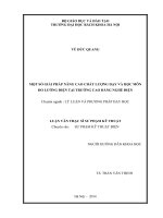 Một số giải pháp nâng cao chất lượng dạy và học môn “đo lường điện” tại trường cao đẳng nghề điện 