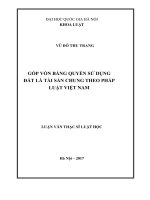 Góp vốn bằng quyền sử dụng đất là tài sản chung của vợ chồng theo pháp luật việt nam 