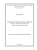 Trường (field) và không khí (tenor) của hội thoại hàng ngày trong giao tiếp tiếng việt (trên tư liệu phim người hà nội) 