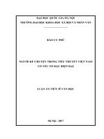 Người kể chuyện trong tiểu thuyết việt nam có yếu tố hậu hiện đại 