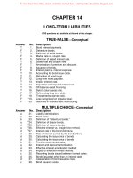 Test bank intermediate accounting 13th warfield ch14 