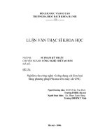 Nghiên cứu công nghệ và ứng dụng cắt kim loại bằng phương pháp plasma trên máy cắt CNC 