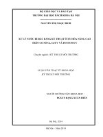 Xử lý nước rỉ rác bằng kỹ thuật ô xy hóa nâng cao trên cơ sở o3, O3UV và FentonUV 