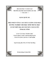 Biện pháp nâng cao chất lượng giáo dục hướng nghiệp cho học sinh trung học cơ sở trên địa bàn huyện cẩm xuyên tỉnh hà tĩnh 