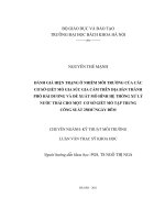 Đánh giá hiện trạng ô nhiễm môi trường của các cơ sở giết mổ gia súc gia cầm trên địa bàn thành phố hải dương và đề xuất mô hình hệ thống xử lý nước thải cho một cơ sở giết mổ tập  