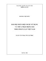 Bảo hộ nhãn hiệu được sử dụng và thừa nhận rộng rãi theo pháp luật việt nam 