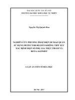 Nghiên cứu phương pháp điện di mao quản sử dụng detector độ dẫn không tiếp xúc xác định một số phụ gia thực phẩm và beta agonist 