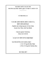Vấn đề giới trong bối cảnh của biến đổi khí hậu (nghiên cứu trường hợp tại xã giao xuân, huyện giao thủy, tỉnh nam định) 