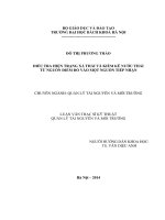 Điều tra hiện trạng xả thải và kiểm kê nước thải từ nguồn điểm đổ vào một nguồn tiếp nhận  