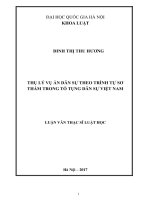 Thụ lý vụ án dân sự theo trình tự sơ thẩm trong tố tụng dân sự việt nam 